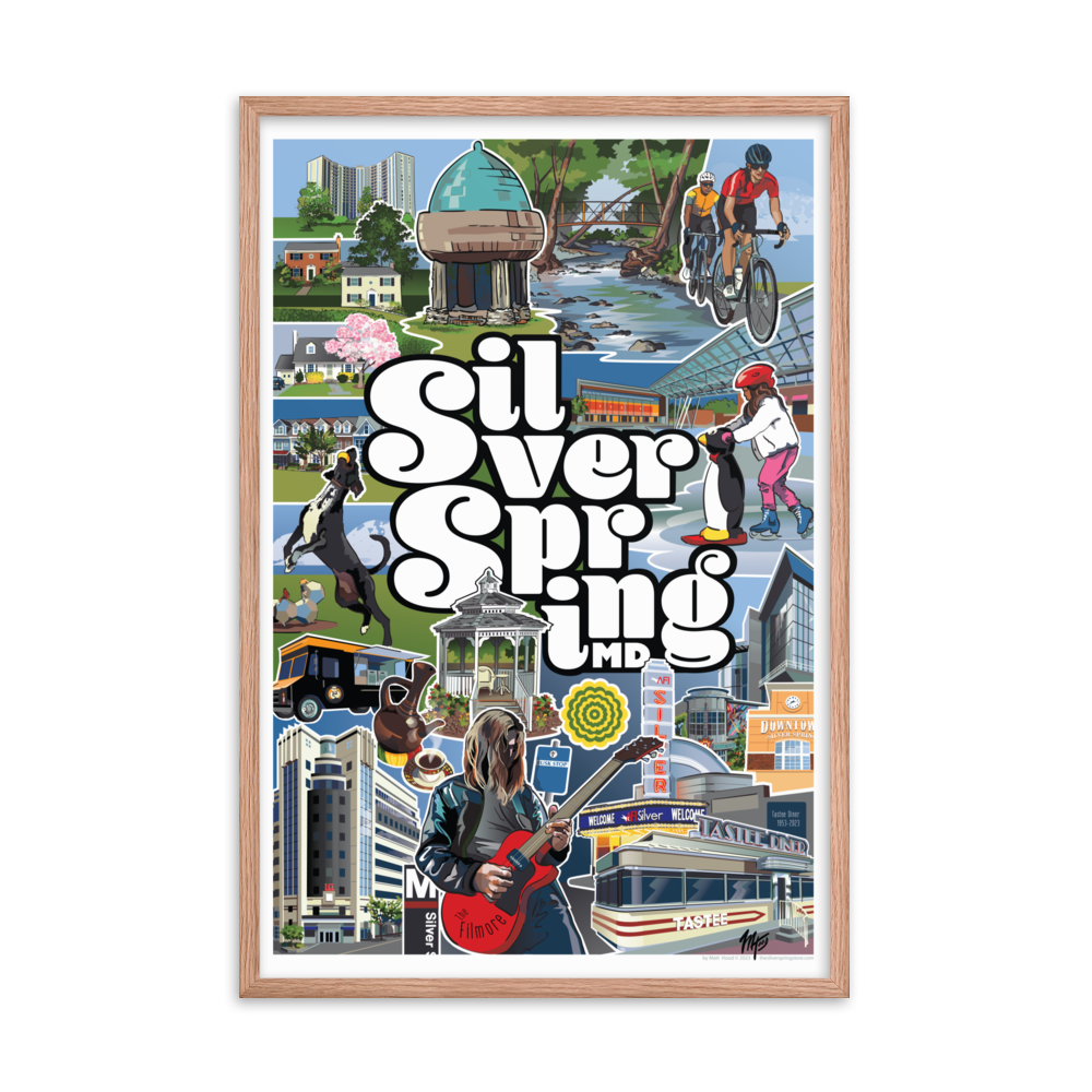Framed Silver Spring Poster (24" x 36")