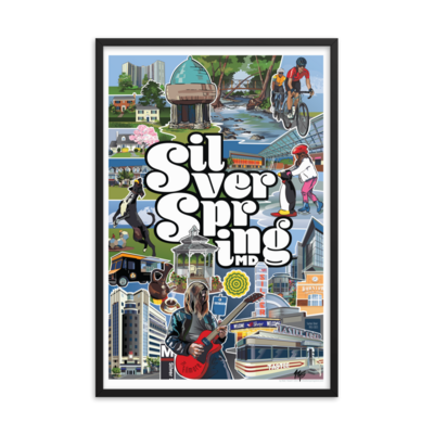 Framed Silver Spring Poster (24&quot; x 36&quot;)