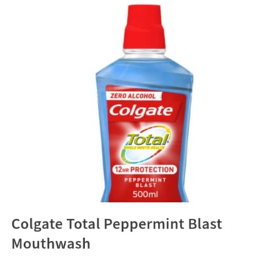 Colgate Total Peppermint Blast Mouthwash 500ml