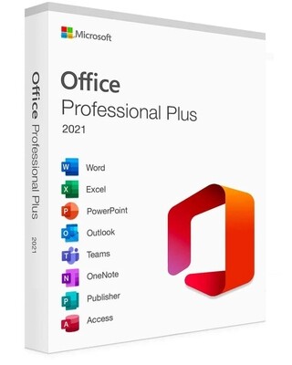 Microsoft Office 2021 Professional Plus Digital Key Lifetime Activation 32/64 Bit (Windows 10 & Windows 11 Only)