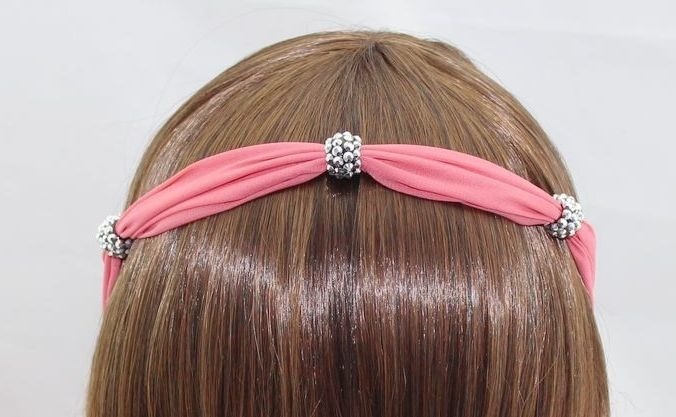 Chiffon-ribbon elastic headband Chiffon-ribbon elastic headband