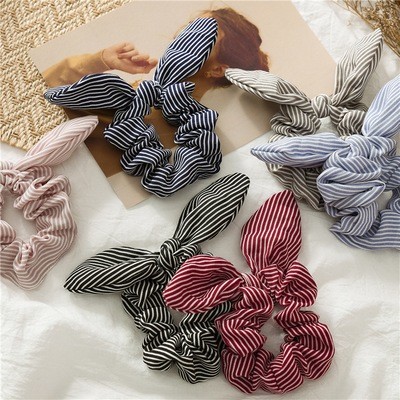 Slim strips scrunchies with bow Slim strips scrunchies with bow
