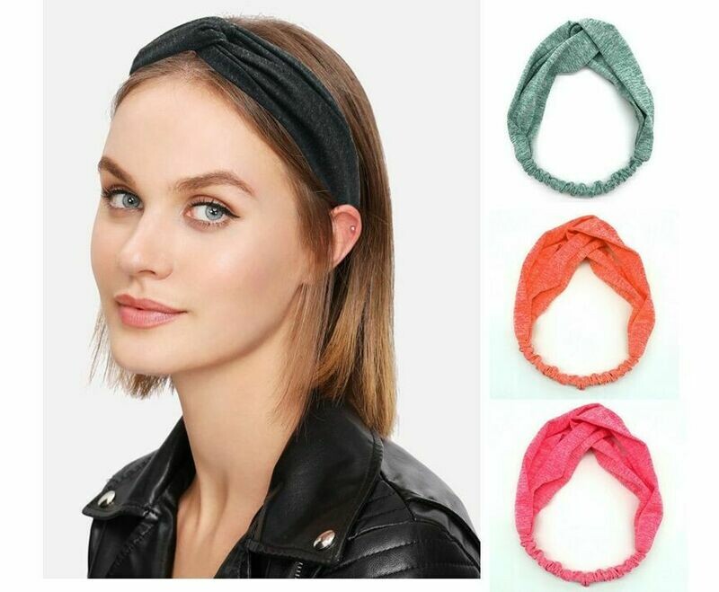 Twist-coloured elastic turban headband Twist-coloured elastic turban headband