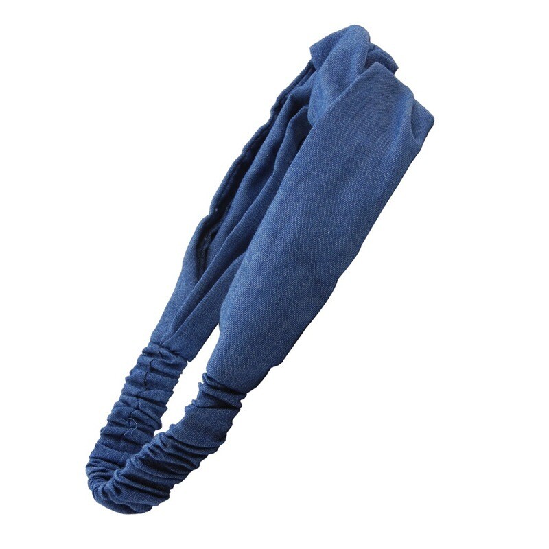 Denim twist front elastic headband Denim twist front elastic headband