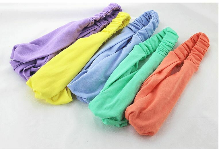 Twist front cotton fabric elastic turban headband Twist front cotton fabric elastic turban headband