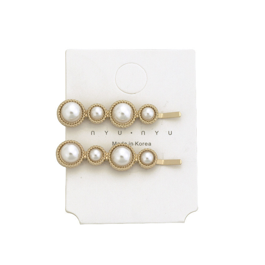 Pearl studded circle hair clips - 2 pack Pearl studded circle hair clips - 2 pack