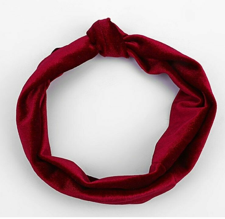 Knot front velvet headband Knot front velvet headband