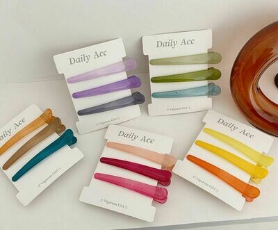 3-pack small acrylic Ibis hair slide 3-pack small acrylic Ibis hair slide