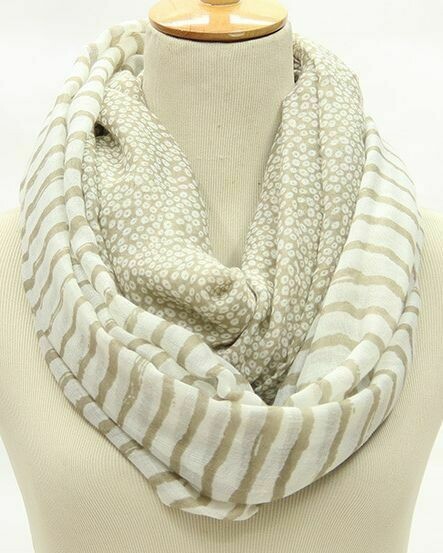 Leopard strips mix infinity scarf Leopard strips mix infinity scarf