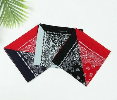 Mixed colour amoeba patterned square bandanna scarf Mixed colour amoeba patterned square bandanna scarf