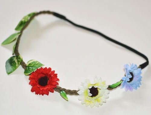 Artificial flowers elastic headband Artificial flowers elastic headband