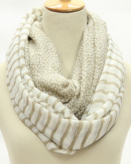 Leopard strips mix infinity scarf Leopard strips mix infinity scarf
