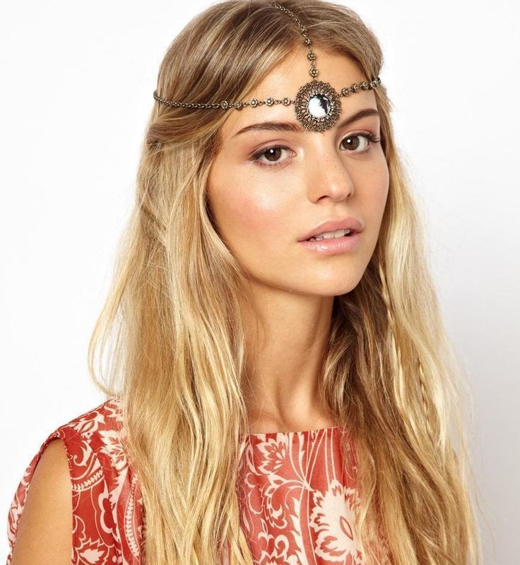 Big gem flower petals head chain Big gem flower petals head chain