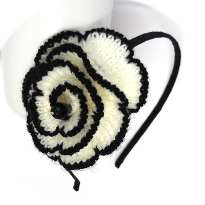 Crochet white rose flower headband Crochet white rose flower headband