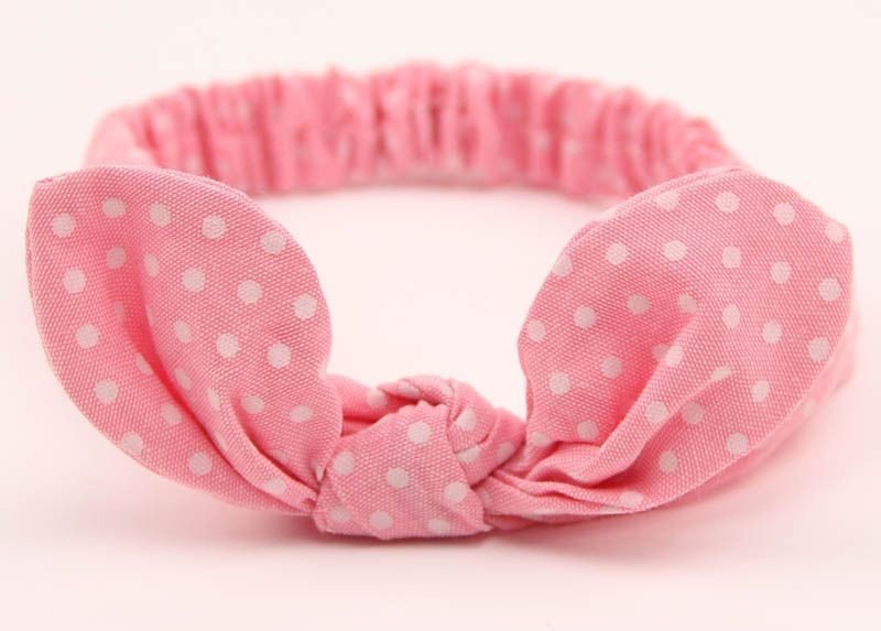 Small dots elastic headband with bow Small dots elastic headband with bow