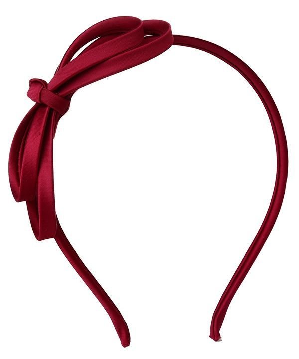 Wine red satin bow headband - 10-30 pieces Wine red satin bow headband - 10-30 pieces