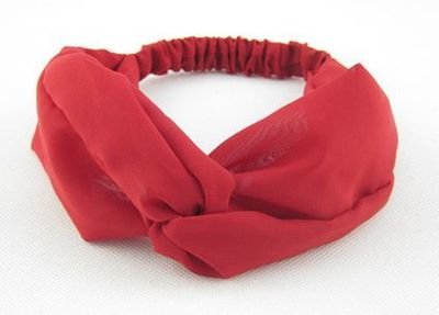 Twist front chiffon elastic headband Twist front chiffon elastic headband