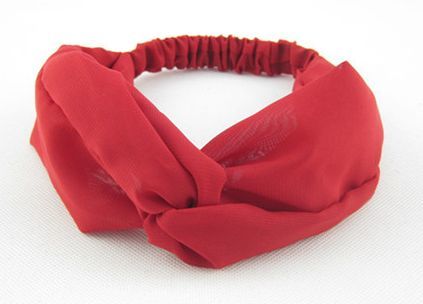 Twist front chiffon elastic headband Twist front chiffon elastic headband
