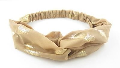 Twist front leaf chiffon elastic headband Twist front leaf chiffon elastic headband