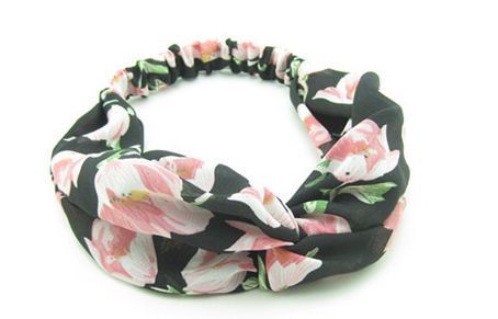 Twist front large flowers elsatic headband Twist front large flowers elsatic headband