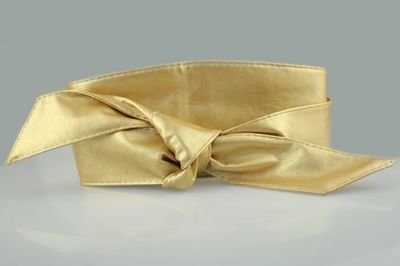 Soft leather wide ribbon tie-up belt Soft leather wide ribbon tie-up belt