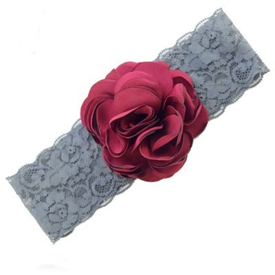 Satin pompom wide lace headband Satin pompom wide lace headband