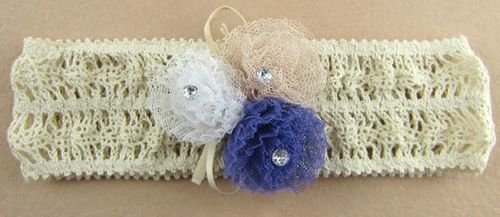 Small flowers lace stretch headband Small flowers lace stretch headband