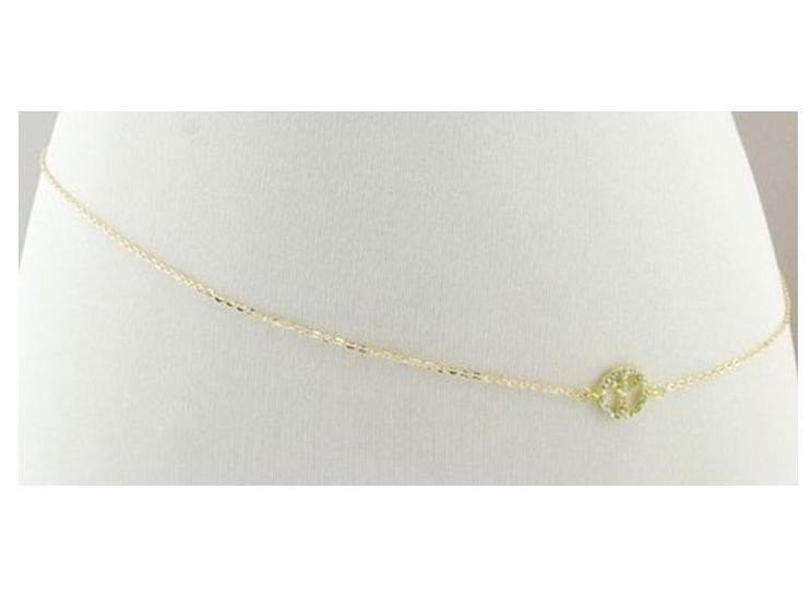 Crystal peace symbol beach belly chain Crystal peace symbol beach belly chain