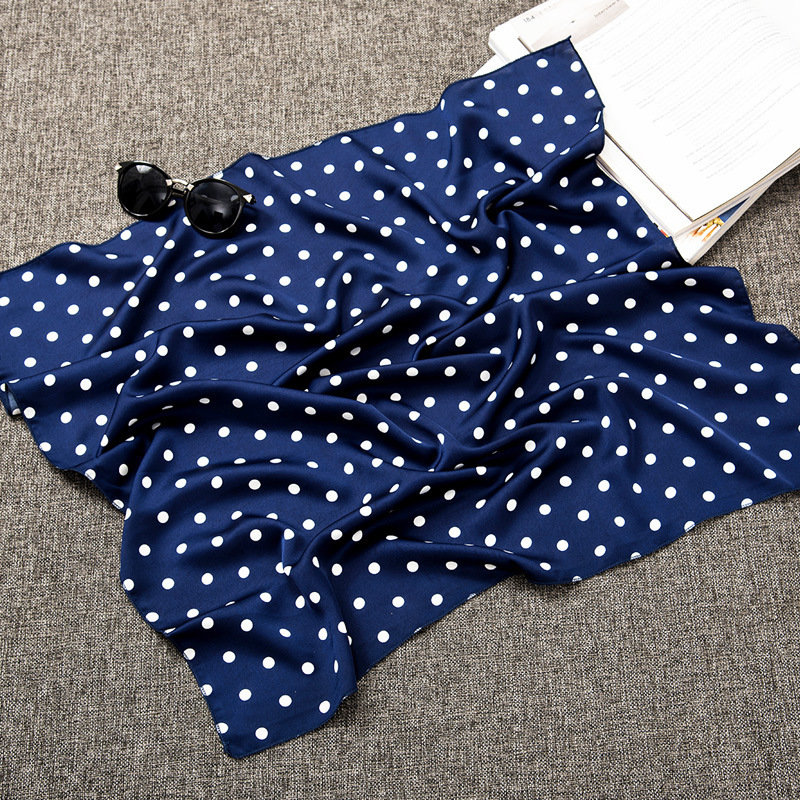 Polka dots head scarf / neck scarf Polka dots head scarf / neck scarf
