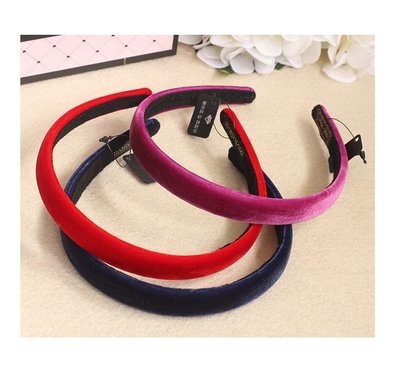 Plain colours slim velvet headband Plain colours slim velvet headband