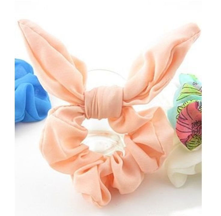 Plain chiffon scrunchies with twist bow Plain chiffon scrunchies with twist bow