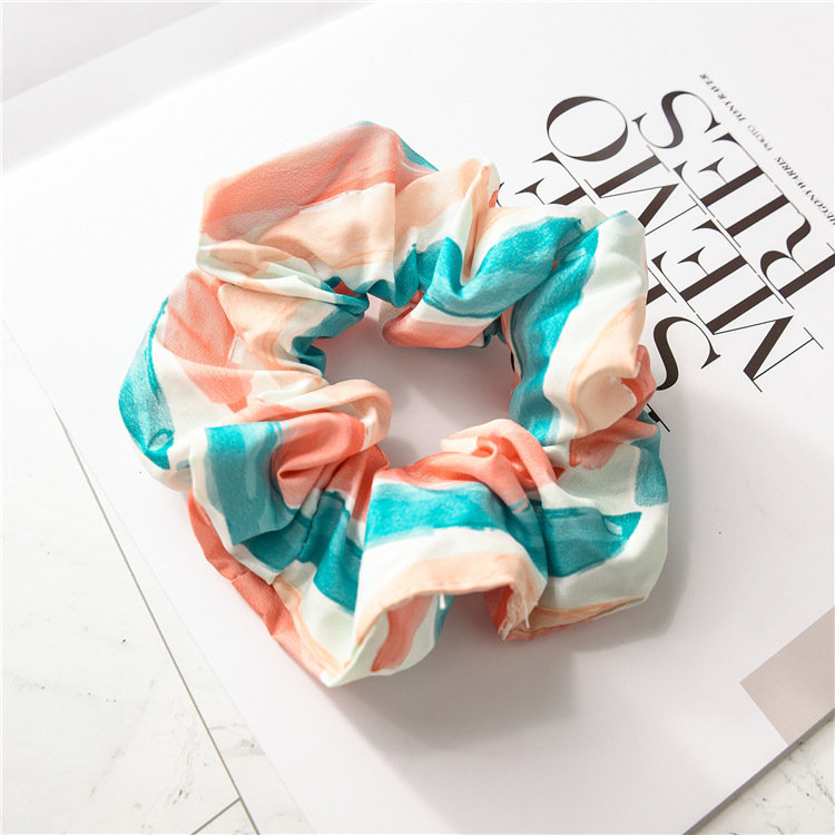 Rainbow striped scrunchies Rainbow striped scrunchies