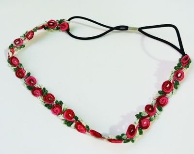 Lace rose flower elastic headband Lace rose flower elastic headband