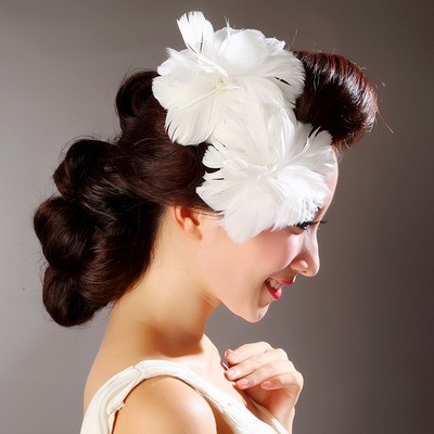 Double-feather flower hair stick Double-feather flower hair stick