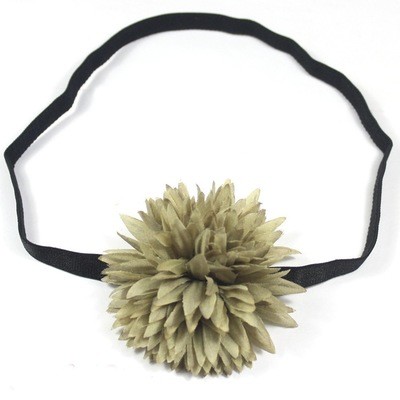 Olive flower bow elastic headband Olive flower bow elastic headband