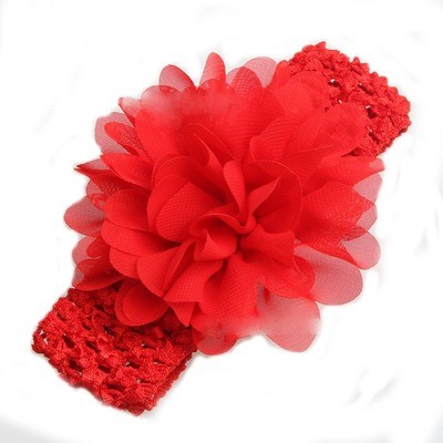 Chiffon large flower lace stretch headband Chiffon large flower lace stretch headband