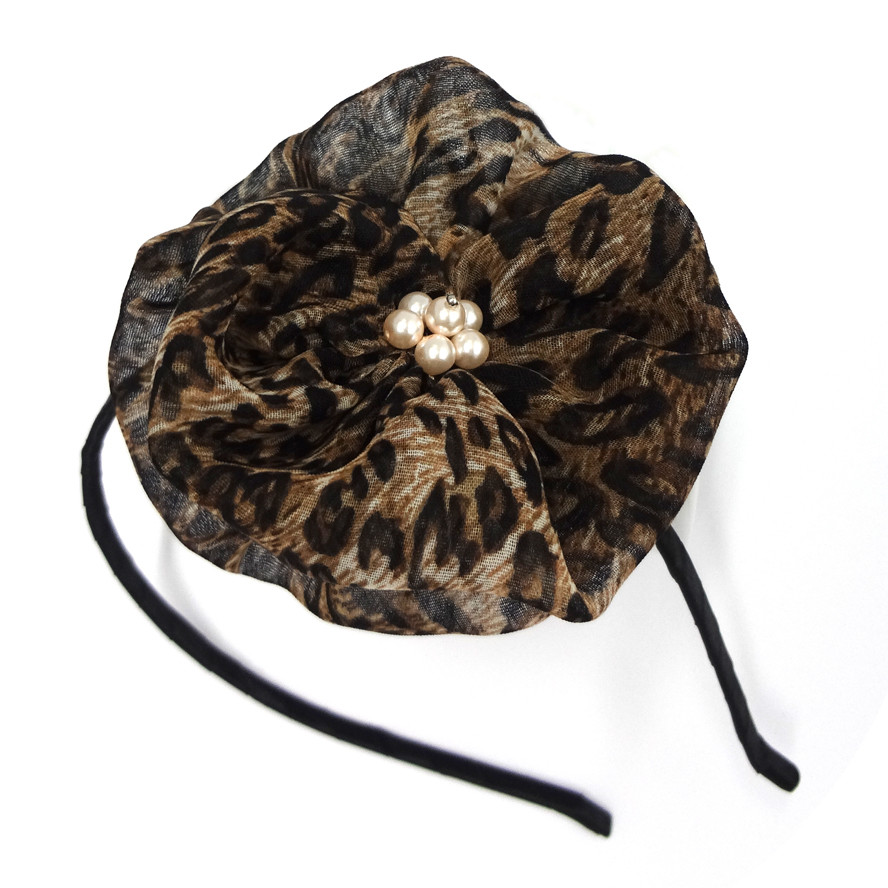 Leopard flower headband Leopard flower headband
