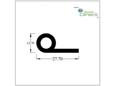 Door Seal P Section 12.7 x 27.7