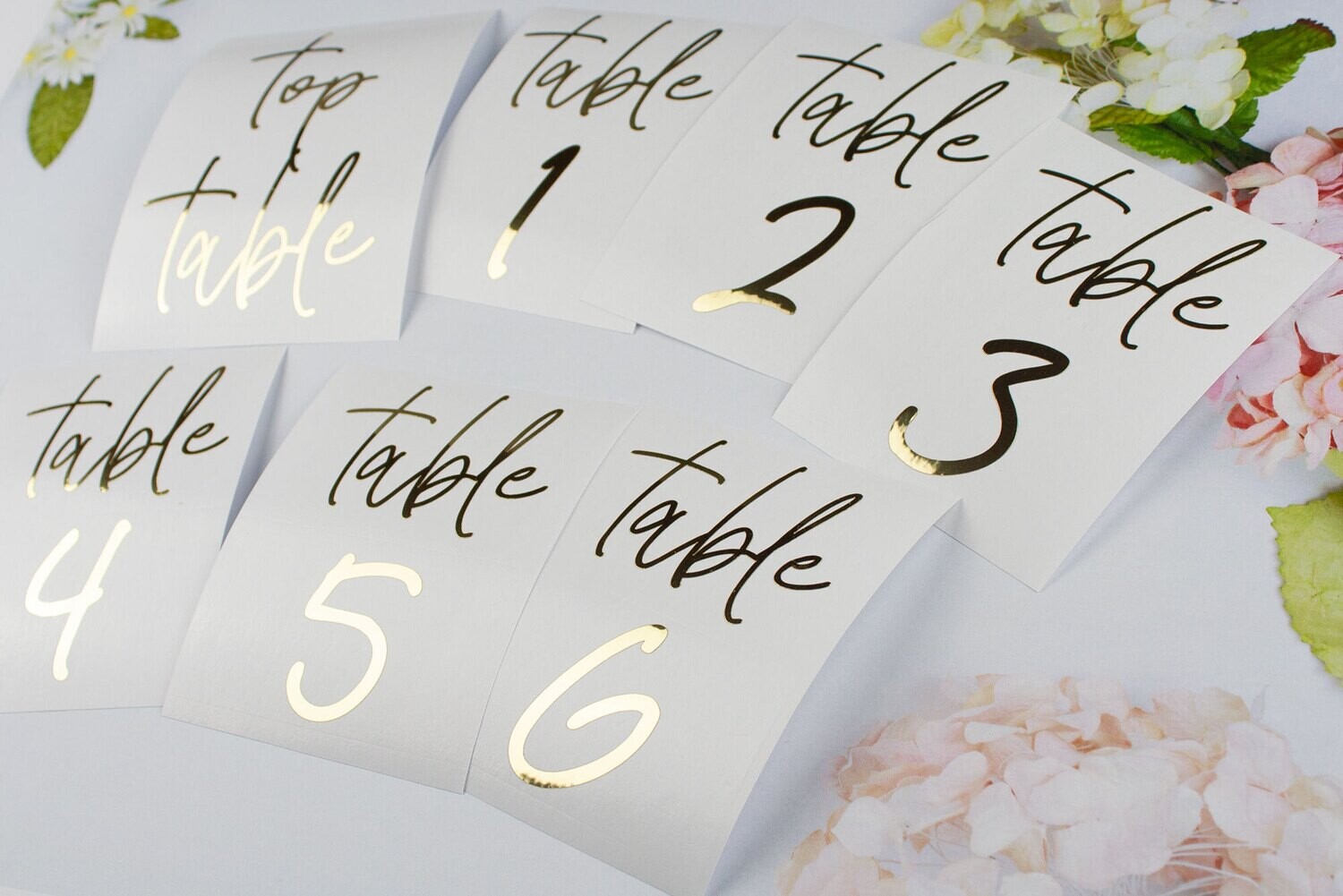 Wedding Table Number Stickers