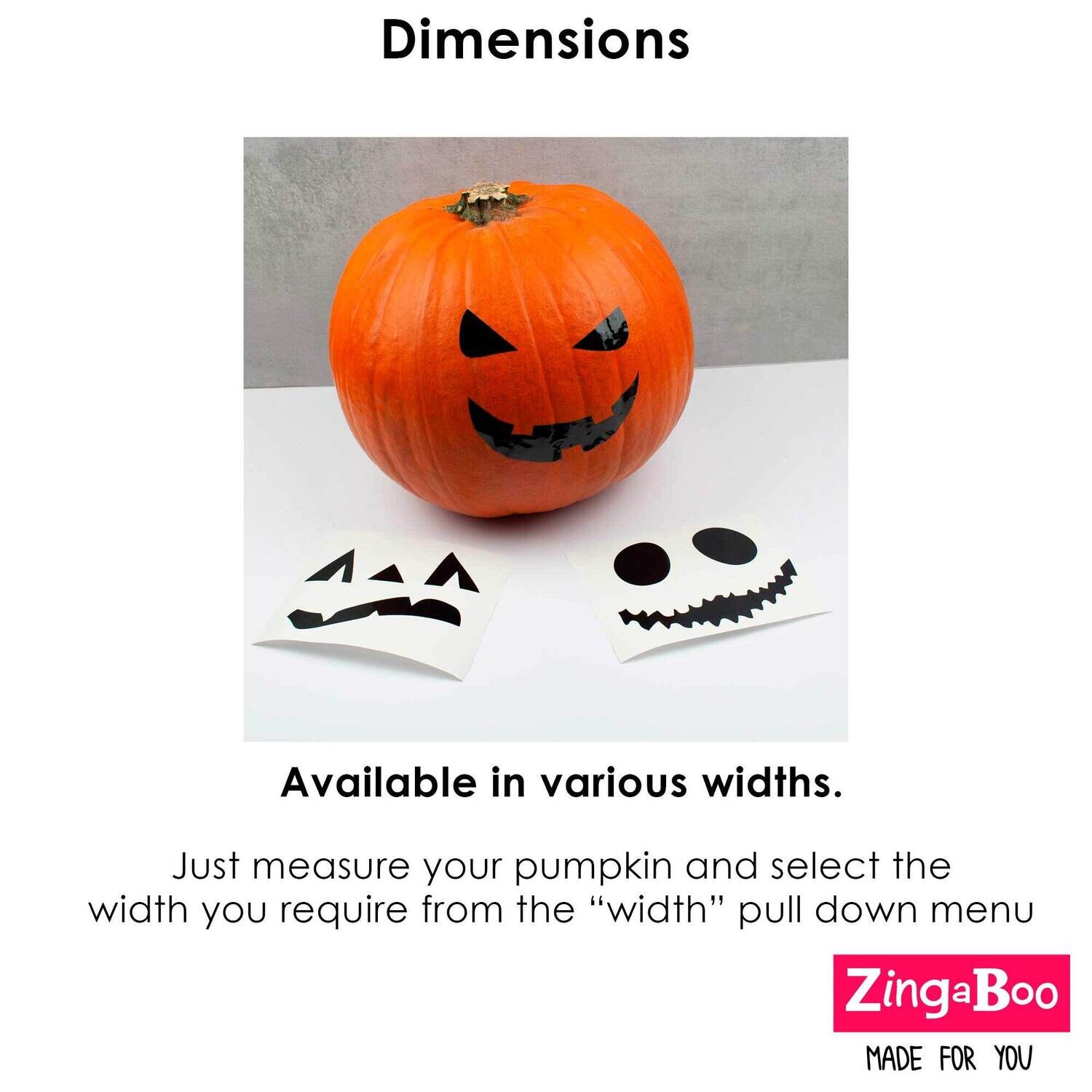 Pumpkin Faces, Width of Pumpkin Face: 80mm