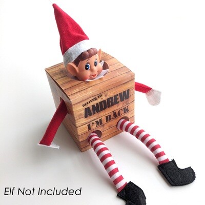 Elf Arrival Box Crate Style (Elf not included)