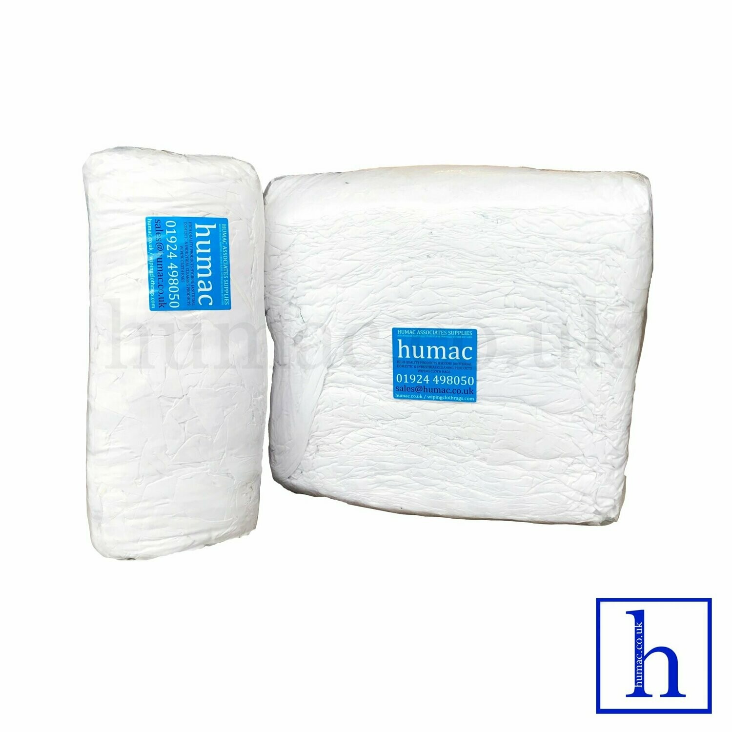 Free Next Day Delivery 20KG Lint Free White Cotton Cleaning Rags Cloths Wipers 