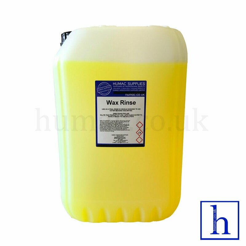 25L - WAX & RINSE AID VALETING PAINT WORK PROTECTION - HUMAC