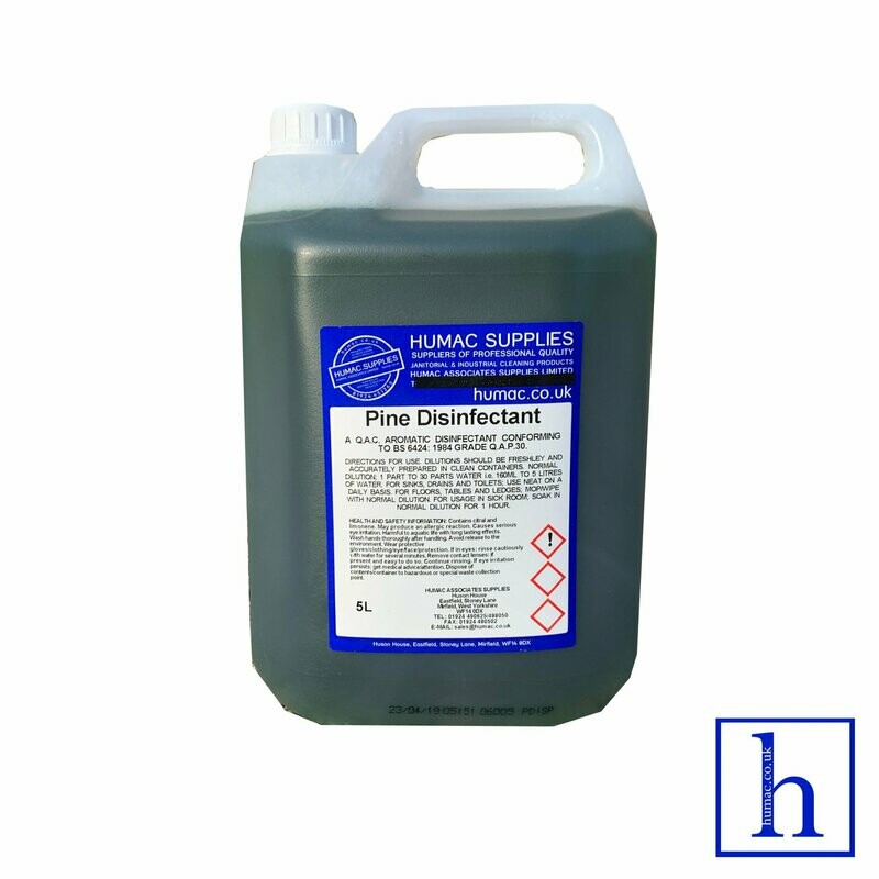 5L - PINE DISINFECTANT - Fresh Fragrance Deodoriser Cleaner - Wheelie Bin, Pet Kennel, Patio - OLS