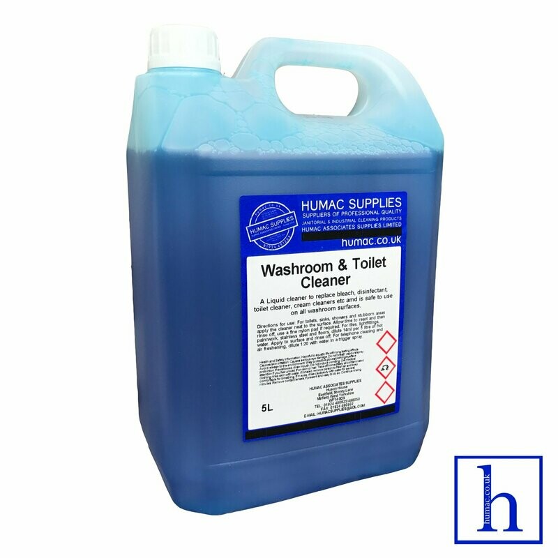 5L - WASHROOM BATHROOM DISINFECTANT CLEANER OCEAN BLUE - 5 LITRES - OLS