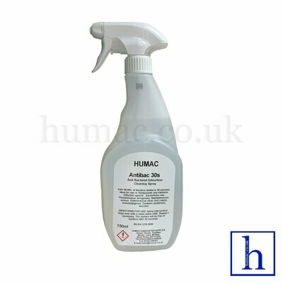 AntiBac 30 second Fast Action Anti Bacterial Odourless Cleaning Spray 6 x 750ml