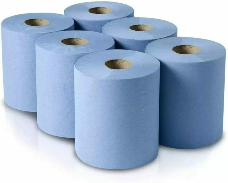 Blue Centrefeed Embossed Rolls - Hand Towel - 12 ROLLS  - OLS