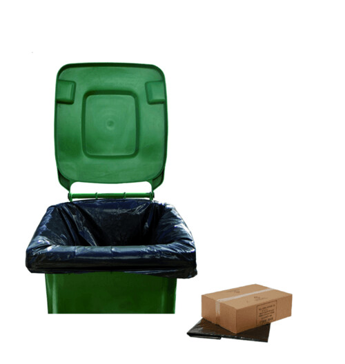 WHEELIE BIN BAG LINERS BLACK (200 PER BOX) - OLS