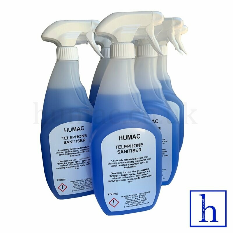 Telephone Computer Keyboard Antibac Sanitiser Germicidal Air Freshener 6 x 750ml