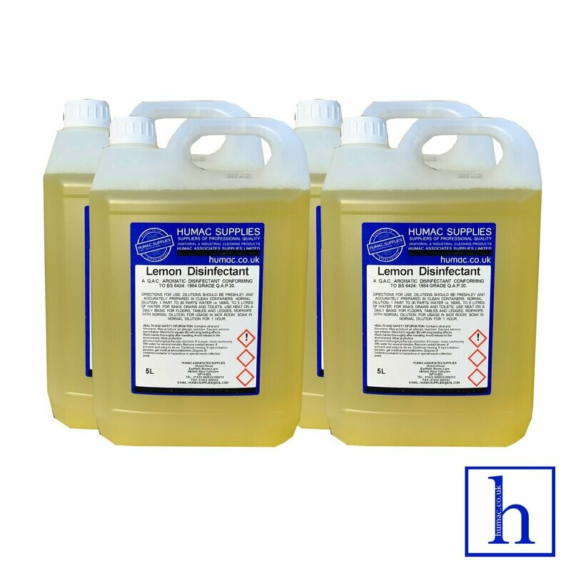 20L - LEMON - Fresh Fragrance Disinfectant Deodoriser Cleaner - Wheelie Bin, Pet Kennel, Patio - OLS